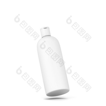 <strong>化妆品包</strong>装洗发水过来这里瓶插图孤立的白色背景