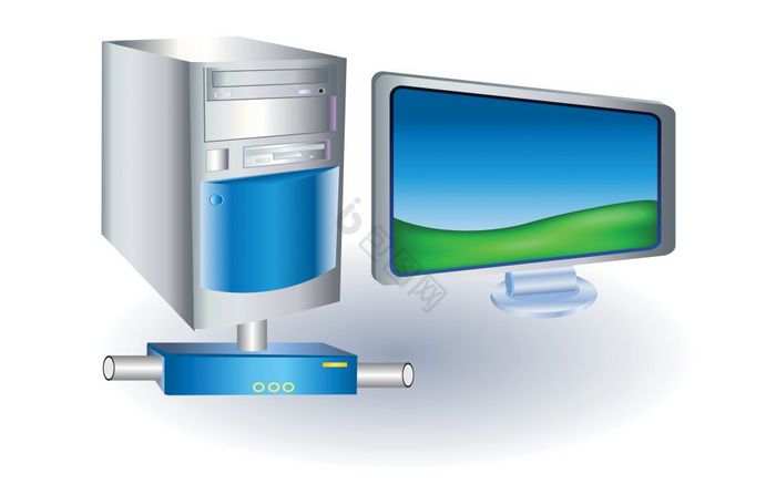电脑与液晶显示器监控图片