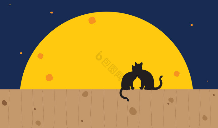 午夜与猫图片