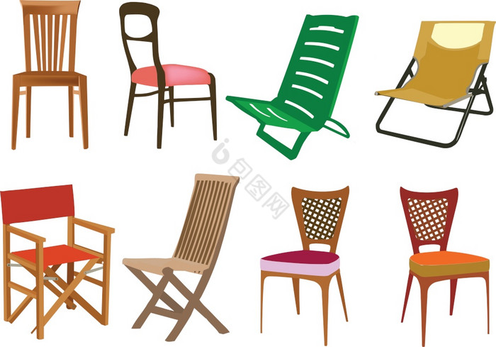 各种椅子为海边和放松办公室各种椅子为海边图片