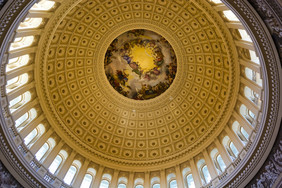 国会大厦山圆顶的圆顶内部国会大厦华盛顿