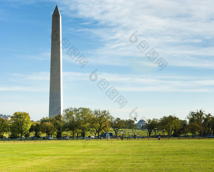 华盛顿纪念碑和杰佛逊纪念华盛顿纪念碑与杰佛逊纪念背景华盛顿