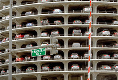 芝加哥美国10月玛丽娜城市塔停车甲板水平芝加哥伊利诺斯州