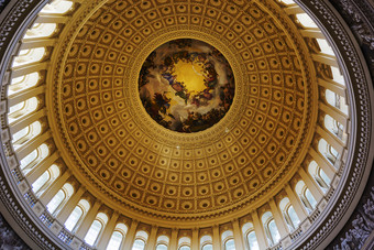 华辛顿美国10月室内的华盛顿国会大厦山圆顶rotunda