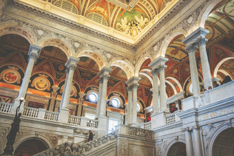 华盛顿美国10月室内的伟大的大厅的图书馆国会华盛顿美国