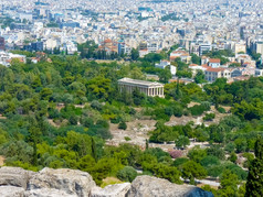 寺庙火神赫菲斯托斯古老的现在雅典希腊