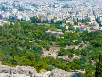 寺庙火神赫菲斯托斯古老的现在雅典希腊
