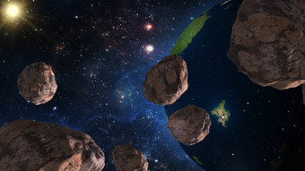 陨石接近的地球危险的近似元素这图像有家具的已开启小行星接近地球元素这图像有家具的已开启