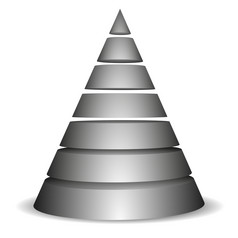 插图切片锥金字塔与七个层