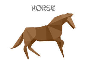 插图折纸马