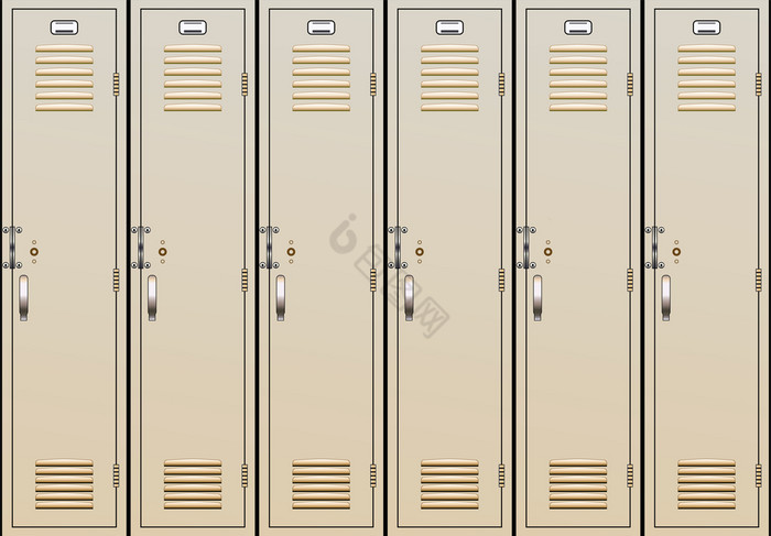 向量插图学校储物柜图片