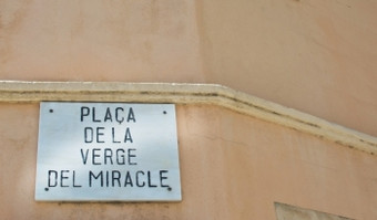 街标志奇迹的地方卡边缘的奇迹圣诞老人卡特琳娜棕榈马略卡岛巴利阿里群岛岛屿西班牙