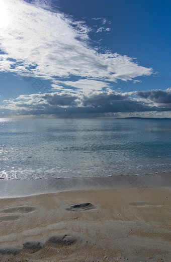 安静的桑迪海滩安静的桑迪海滩阳光明媚的一<strong>天马</strong>略卡岛巴利阿里群岛岛屿西班牙