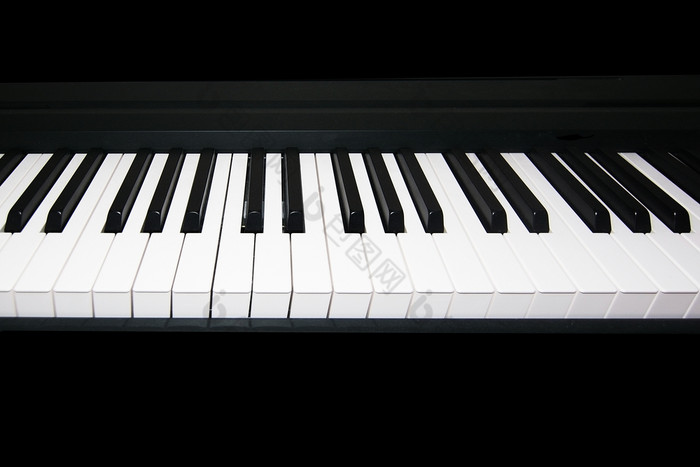 电器官计划键盘黑色的和白色音乐的装饰电器官计划键盘