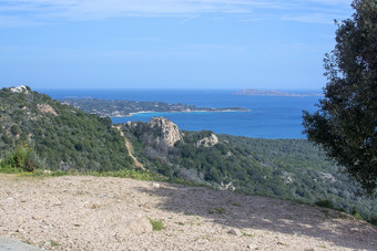 美丽的景观在污点植被和群岛撒丁岛意大利3月美丽的景观污点植被群岛撒丁岛