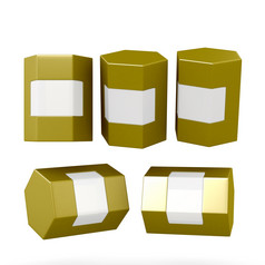 金六角盒子包装与剪裁路径模拟包装为所有种类产品准备好了为你的设计