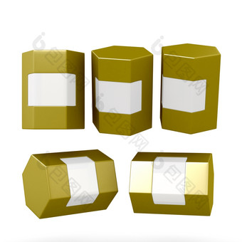 金六角盒子包装与剪裁路径模拟包装为所有种<strong>类产品</strong>准备好了为你的设计