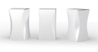 新设计光滑的白色盒子包与曲线剪裁路径包括模板为你的设计艺术作品