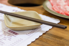 筷子而且服务菜菜单中国人餐厅