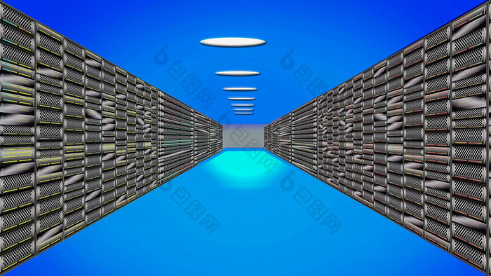 服务器房间数据中心网络网络和互联网电信技术云存储计算电脑服务概念服务器房间数据中心