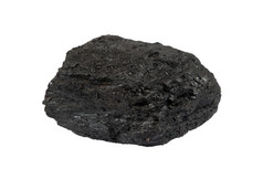 肿块煤炭孤立的白色背景无烟煤年炭疽石