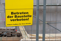 德国标志非法侵入的建设网站