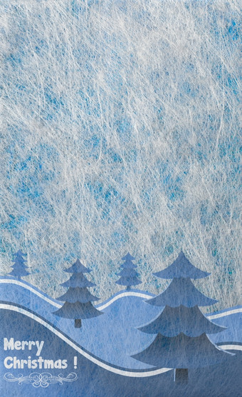 灰色纤维织物和蓝色的闪闪发光的<strong>电</strong>影和冬天<strong>场景</strong>和的单词快乐圣诞节背景