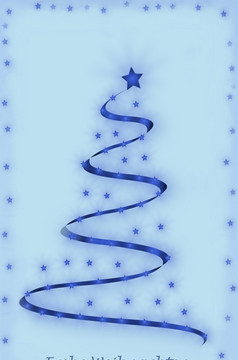 摘要现代圣诞节树和的德国单词为快乐圣诞节圣诞节卡