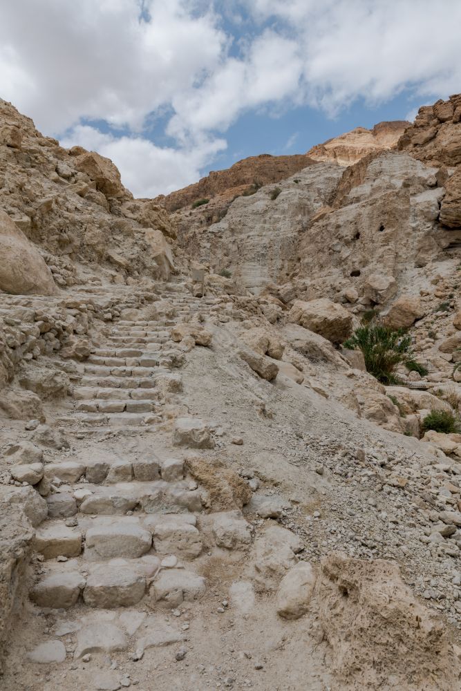 一些的步骤Masada山以色列步骤的前Masada山