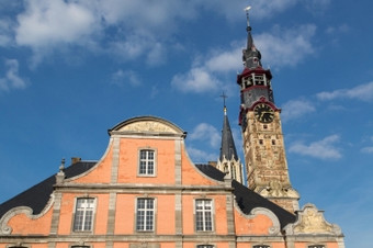 的小镇大厅的历史中心sint-truiden比利时与世纪塔分类联合国教科文组织世界遗产网站