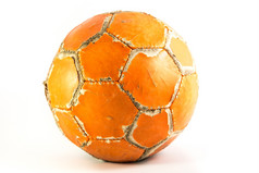 穿橙色足球球
