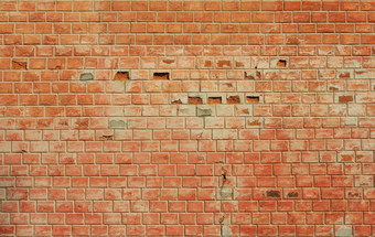 纹理老有缺陷的脏红色的砖墙表面老脏红色的砖墙