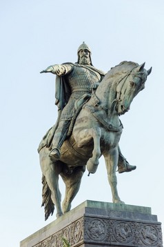 纪念碑俄罗斯王子尤里dolgoruky的创始人莫斯科俄罗斯单色风格