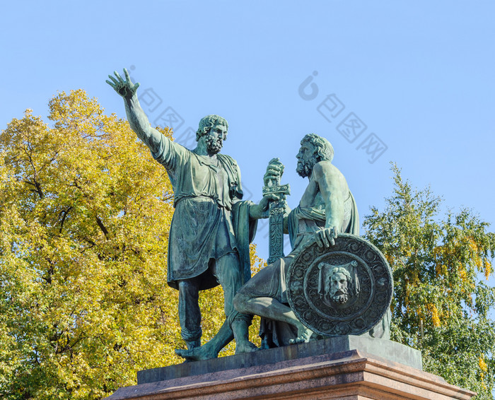 纪念碑米宁和波扎尔斯基红色的广场莫斯科俄罗斯
