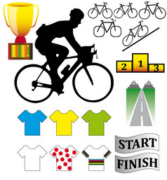 周期赛车自行车衬衫而且其他插图