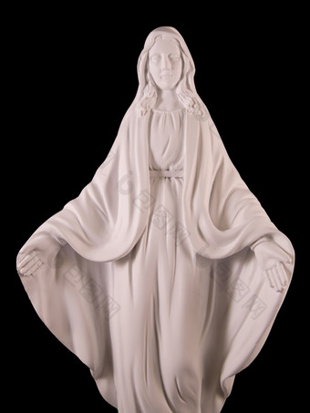 雕像神圣的玛丽白色雕像神圣的玛丽