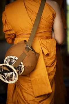 泰国佛教和尚和的依靠服装