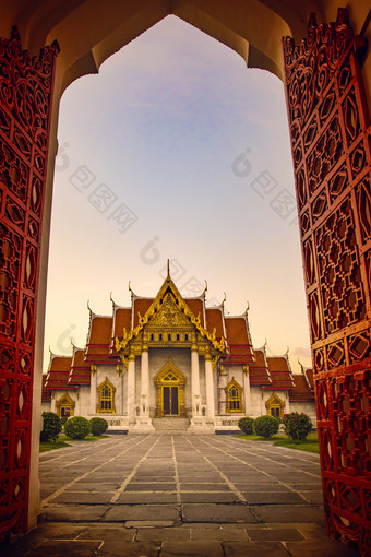 什么长颈石大理石寺庙一个曼谷泰国资本具有里程碑意义的