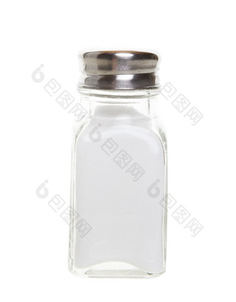 盐摄入饮食关注特别是为那些与高血压力高血压表格盐盐瓶拍摄白色背景