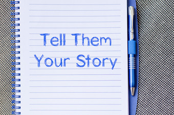 告诉他们你的故事文本概念写笔记本