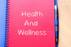健康和健康文本概念写笔记本