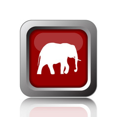 大象图标互联网按钮白色背景