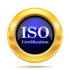 ISO认证图标互联网按钮白色背景