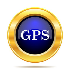 全球定位系统(GPS)图标互联网按钮白色背景