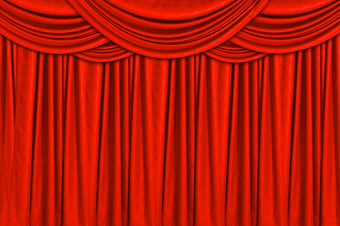 红色的天鹅绒阶段窗帘为背景窗帘