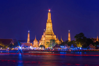 《暮光之城》视图什么阿伦在潮phraya河在日落曼谷泰国《暮光之城》视图什么阿伦