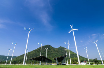 风能源涡轮机权力站佛丕府省泰国风能源涡轮机