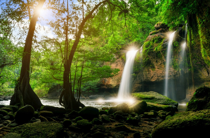 秀苏瓦特瀑布考县国家公园泰国秀苏瓦特瀑布