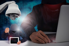 安全你的隐私安全相机的背景小偷是偷信息安全你的隐私