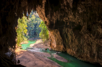 的结束的洞穴内部贪洛德洞穴pai湄宏松贪洛德洞穴一个的大多数令人惊异的洞穴泰国贪洛德洞穴